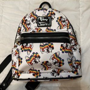 Disney Loungefly Mickey Rainbow Pride backpack like new